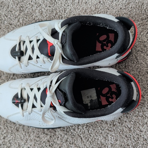 Air Jordan 6 Low Infrared Men's White/Orange Sneakers Size 10 - Picture 6 of 8